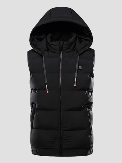 black heated down jacket