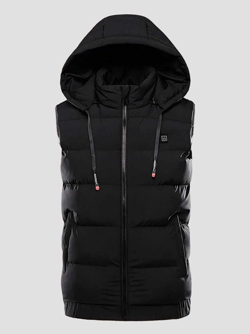 black heated down jacket