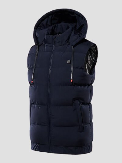 black heated down jacket