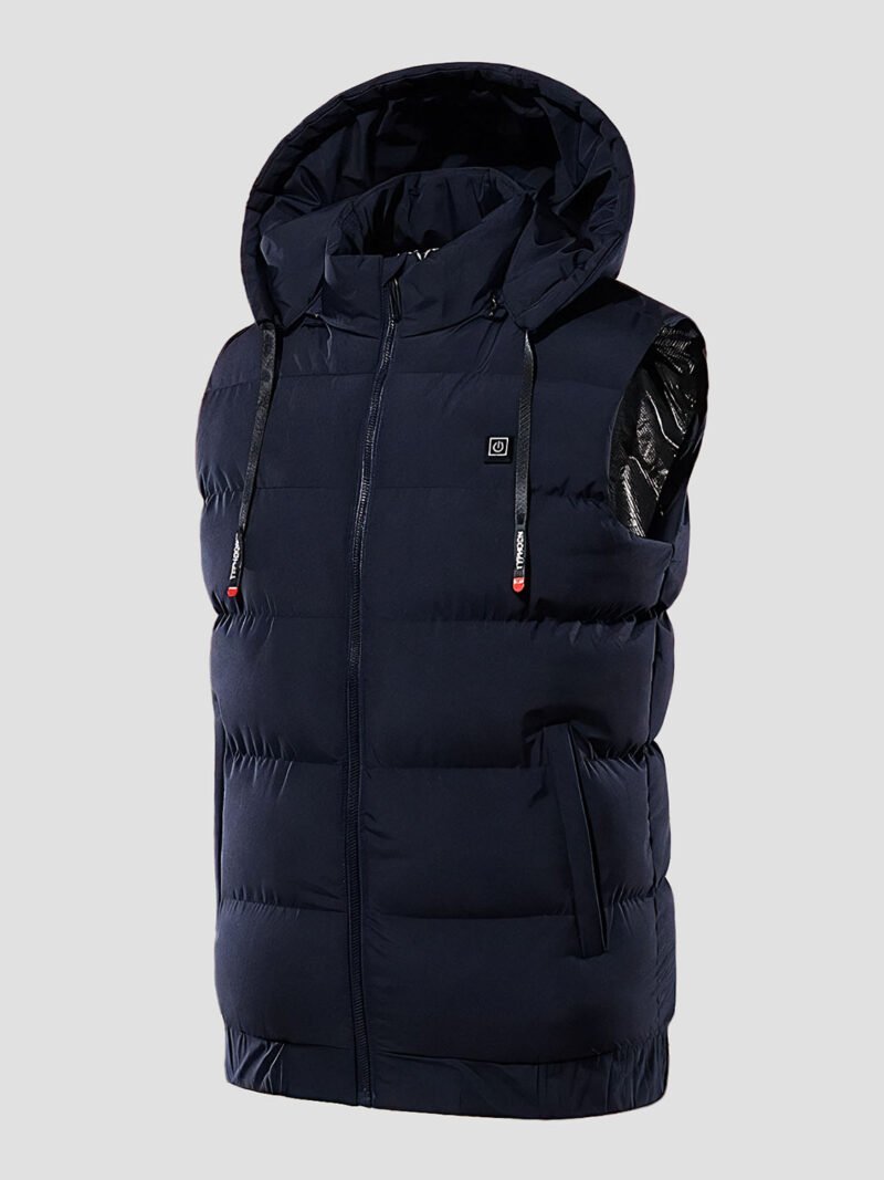 black heated down jacket