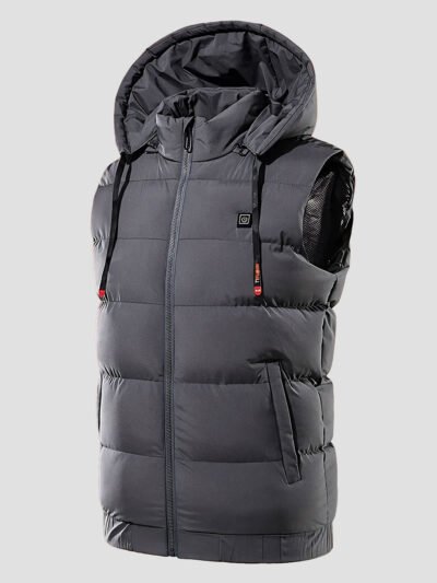 black heated down jacket