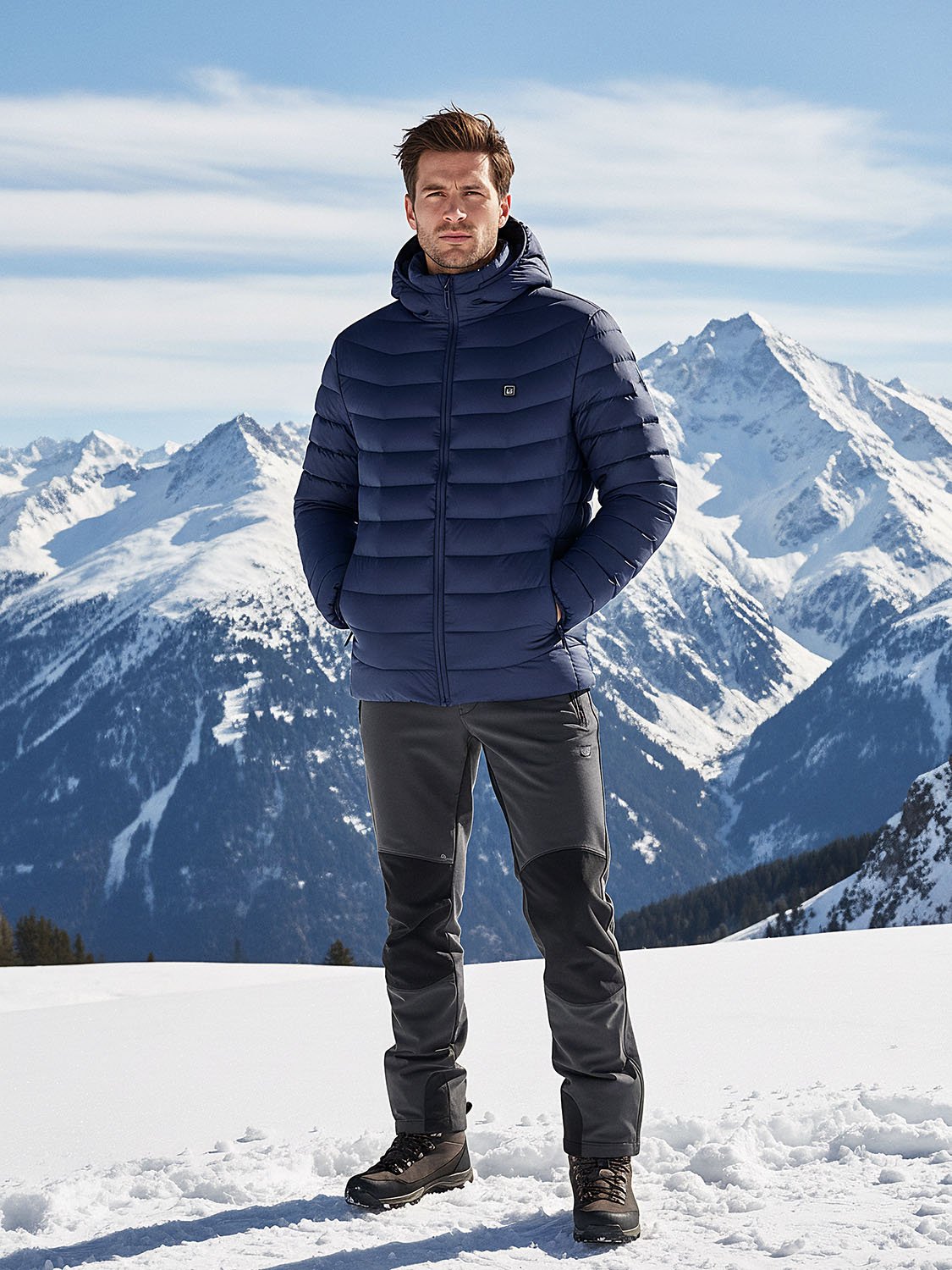 electric heated down jacket