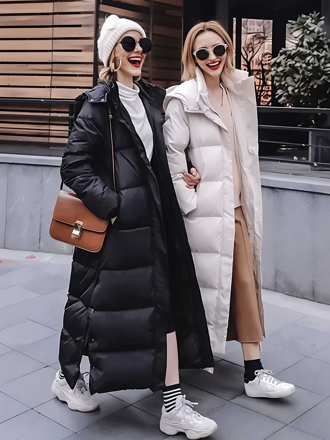 extra long women's down jacket
