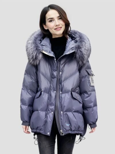 FURORA – Doudoune col fourrure femme 9 imgi 45 womens fur collar down jacket