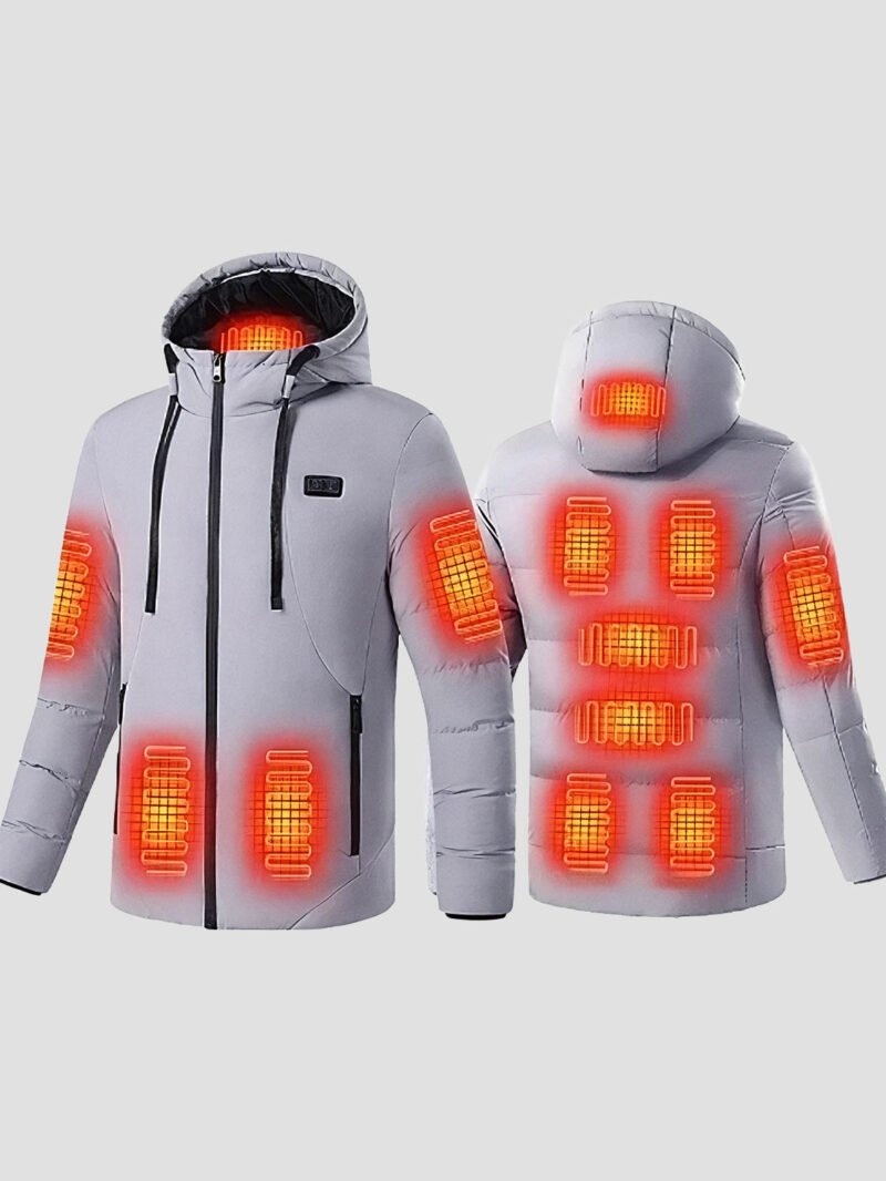 large size heated down jacket