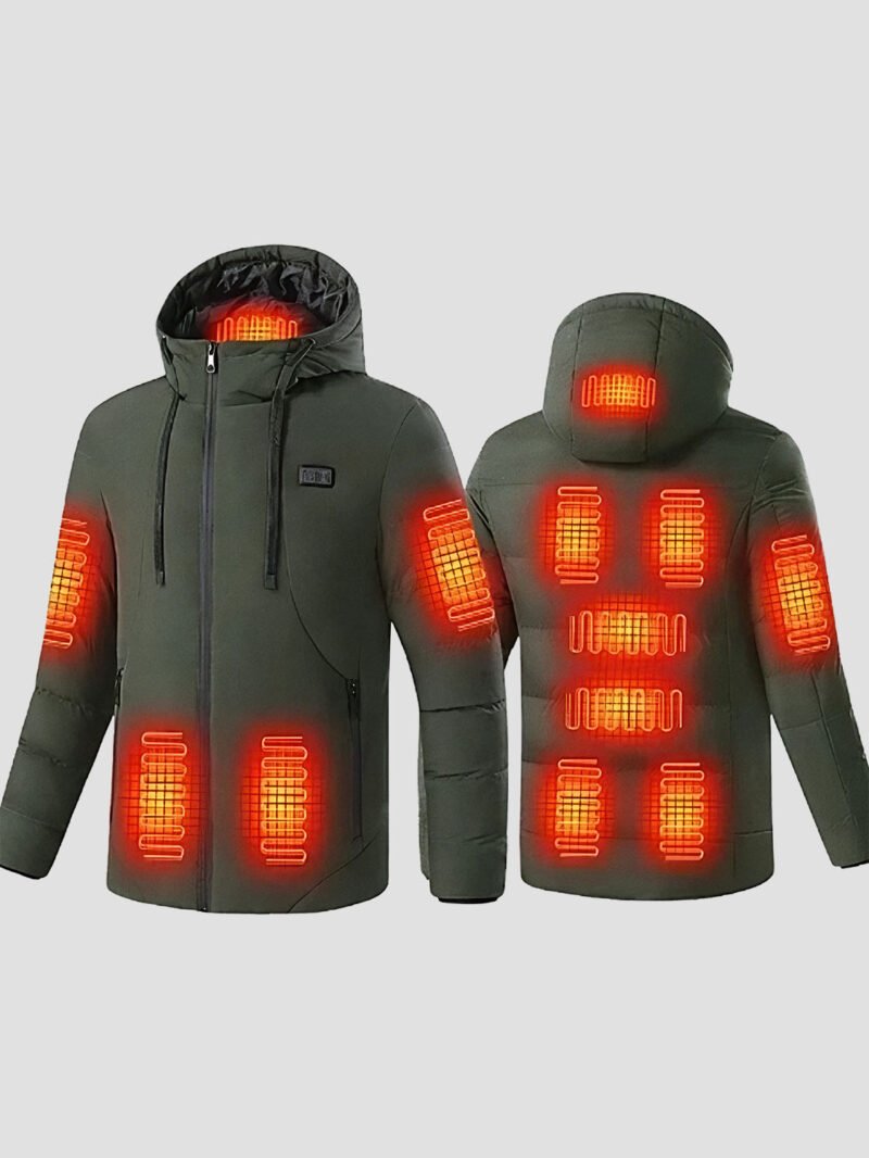 large size heated down jacket