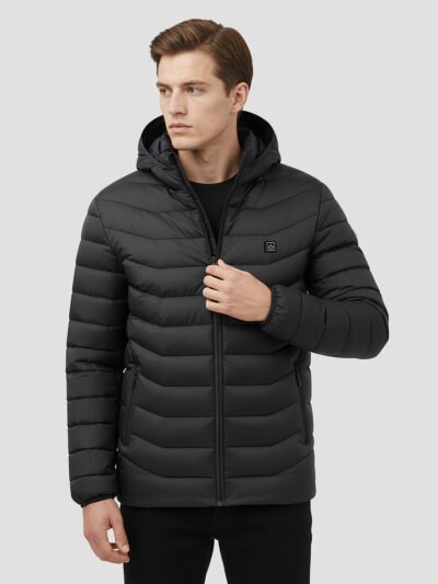 men's heated down jacket with battery
