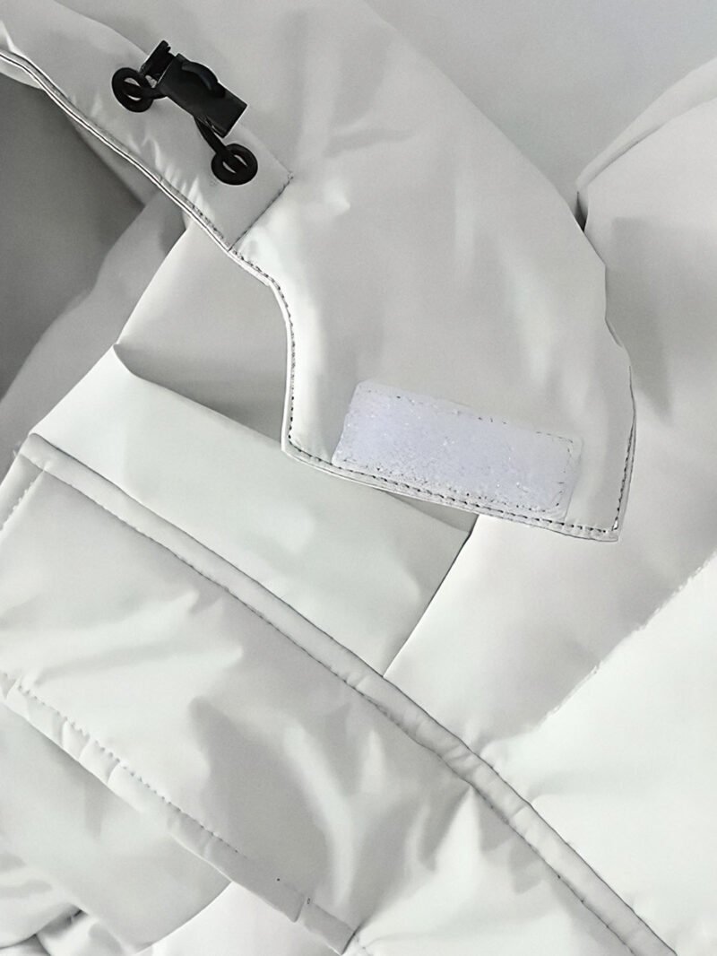 men's long white down jacket