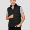 short-sleeved heated down jacket