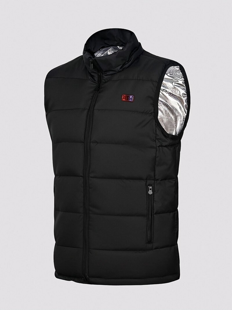 short-sleeved heated down jacket