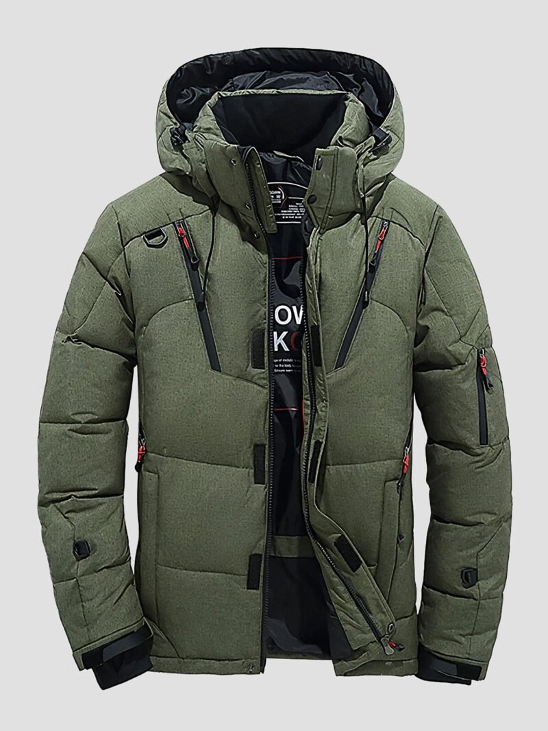 very warm men's down jacket