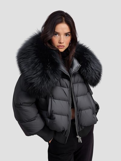 MAGNAFUR – Doudoune grosse fourrure femme 5 womens big fur down jacket 3