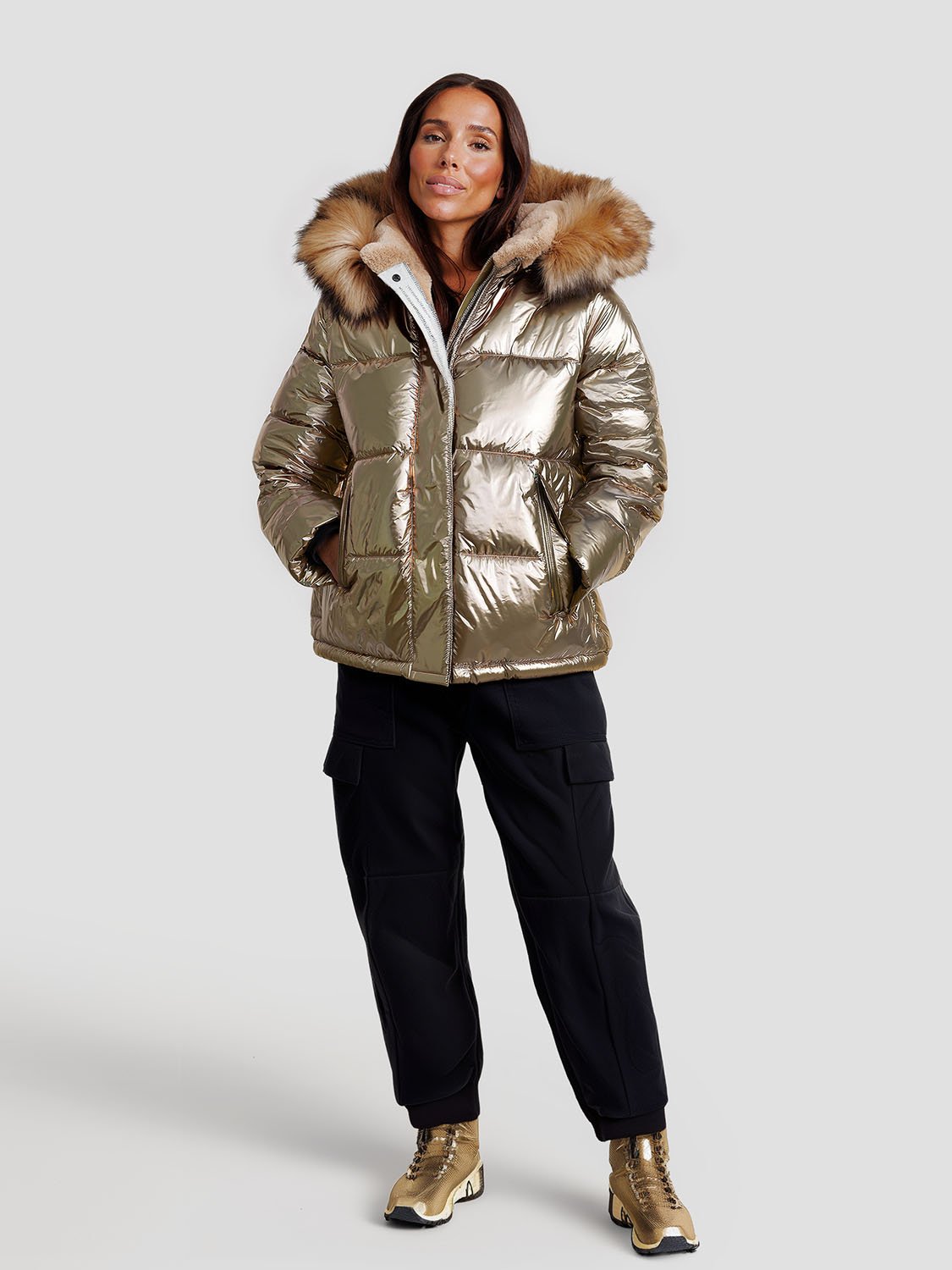 NORDIK – Doudoune femme capuche en fourrure 2 women's down jacket with fur hood