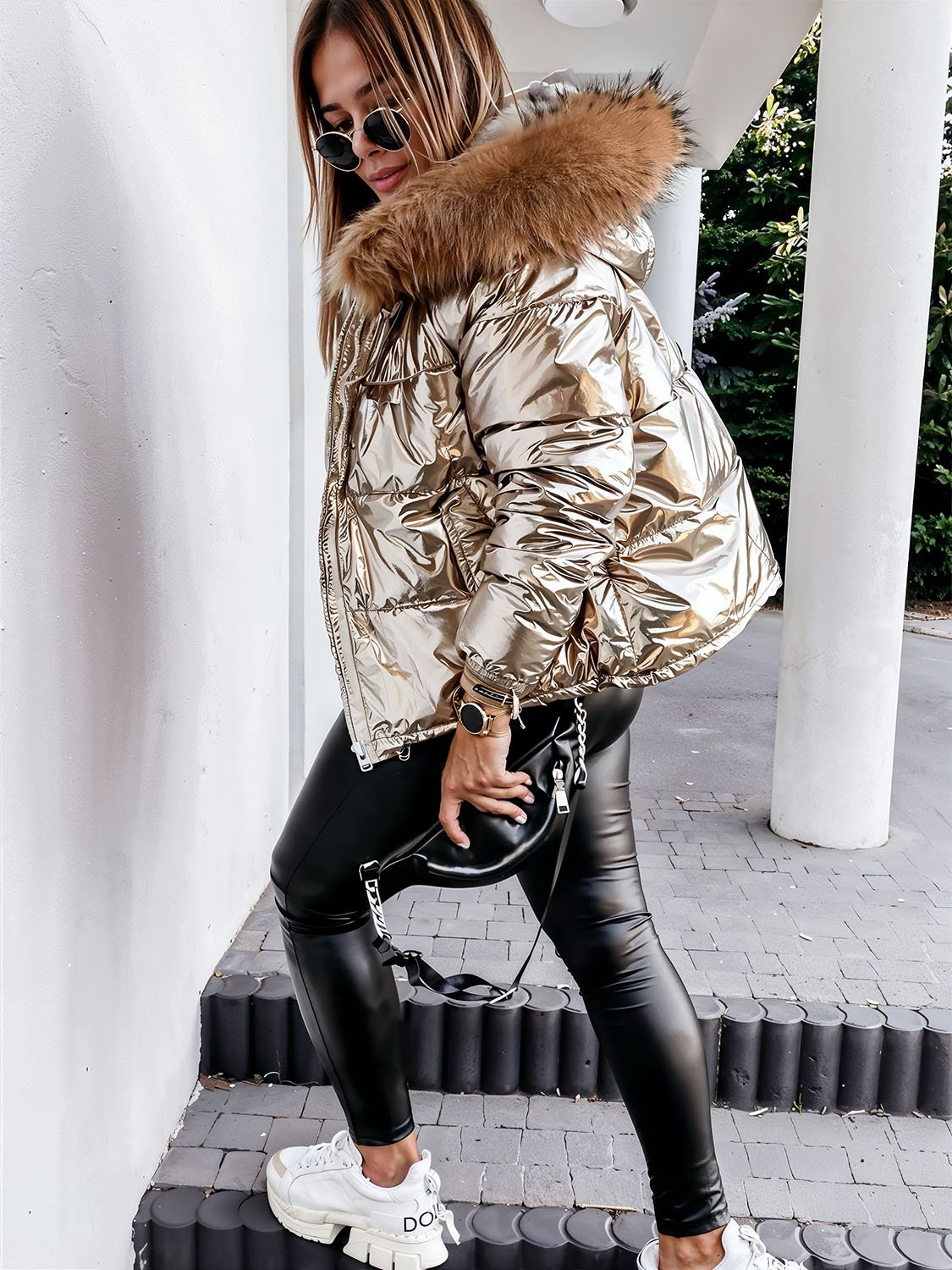 NORDIK – Doudoune femme capuche en fourrure 5 women's down jacket with fur hood