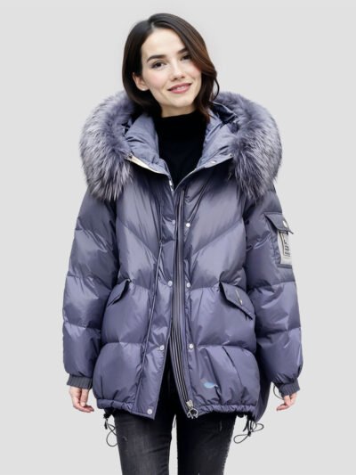 women's fur collar down jacket