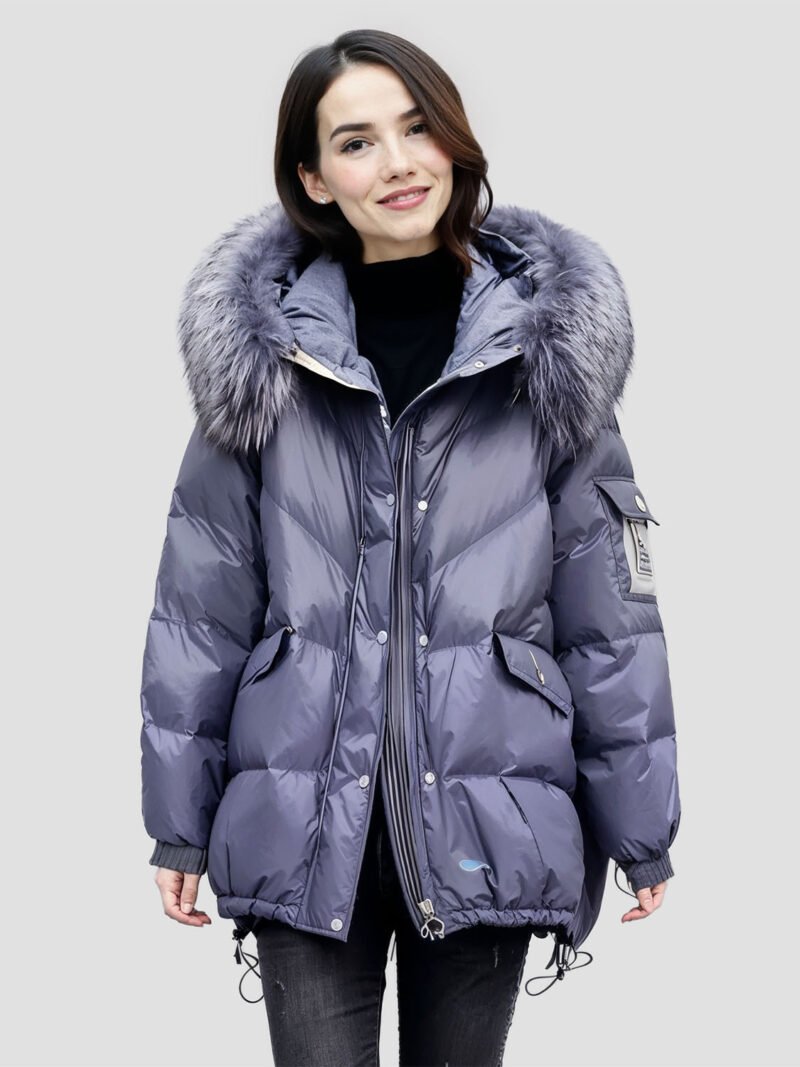 women's fur collar down jacket