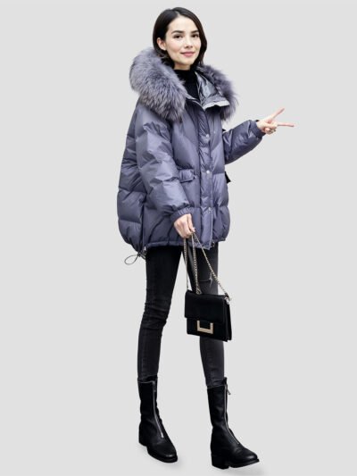women's fur collar down jacket