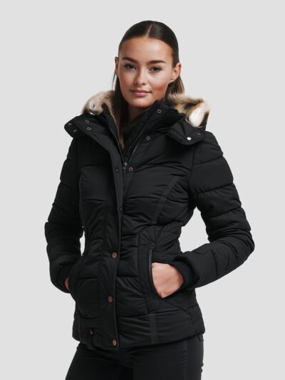 women's fur-lined down jacket