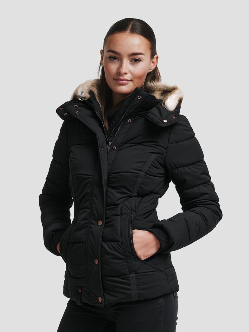 women's fur-lined down jacket