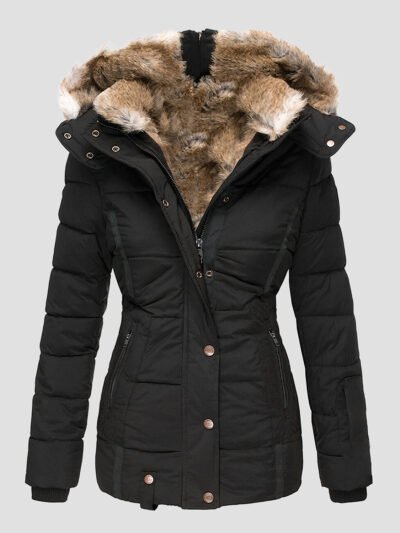women's fur-lined down jacket