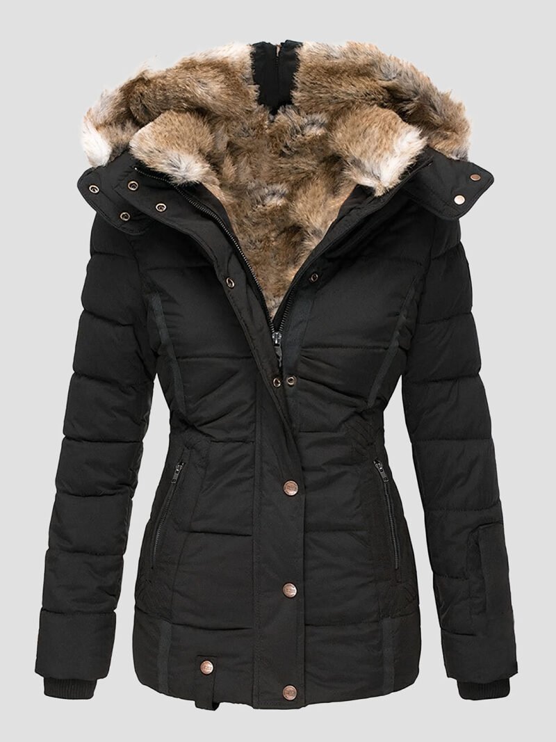 women's fur-lined down jacket