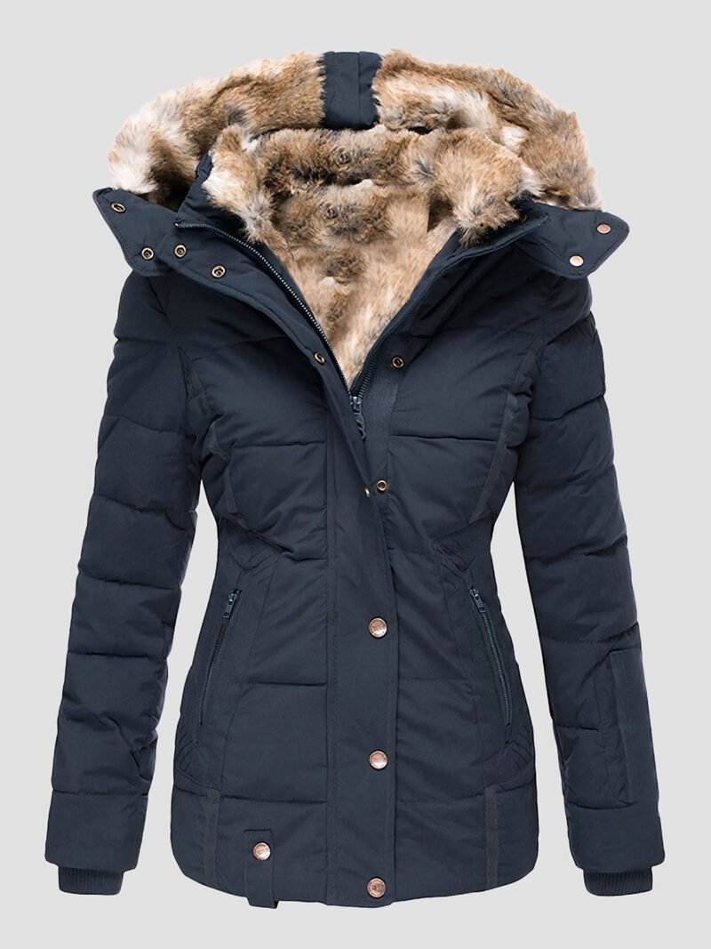 women's fur-lined down jacket