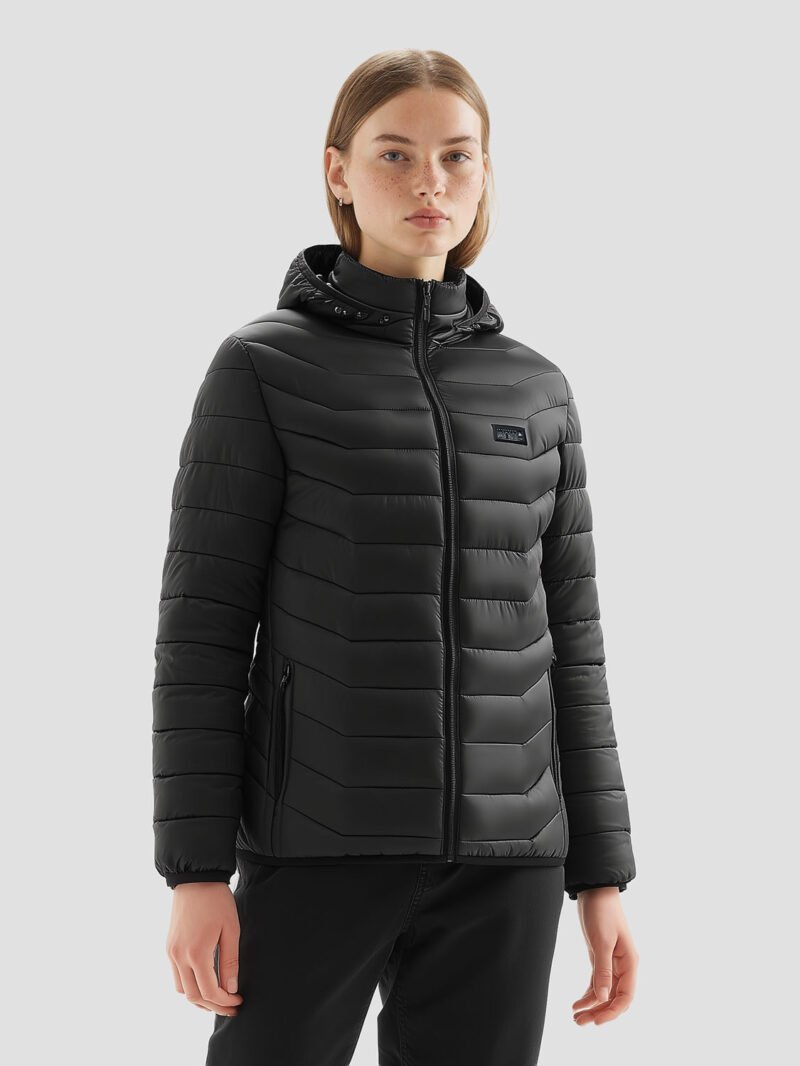 women's heated down jacket with battery