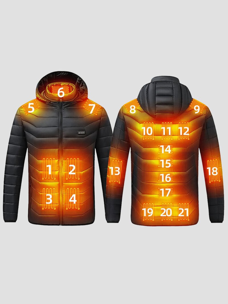 women's heated down jacket with battery