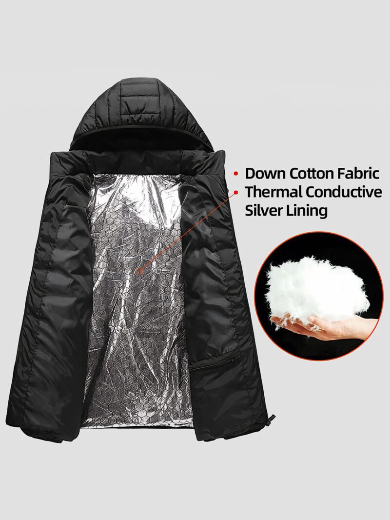 women's heated down jacket with battery