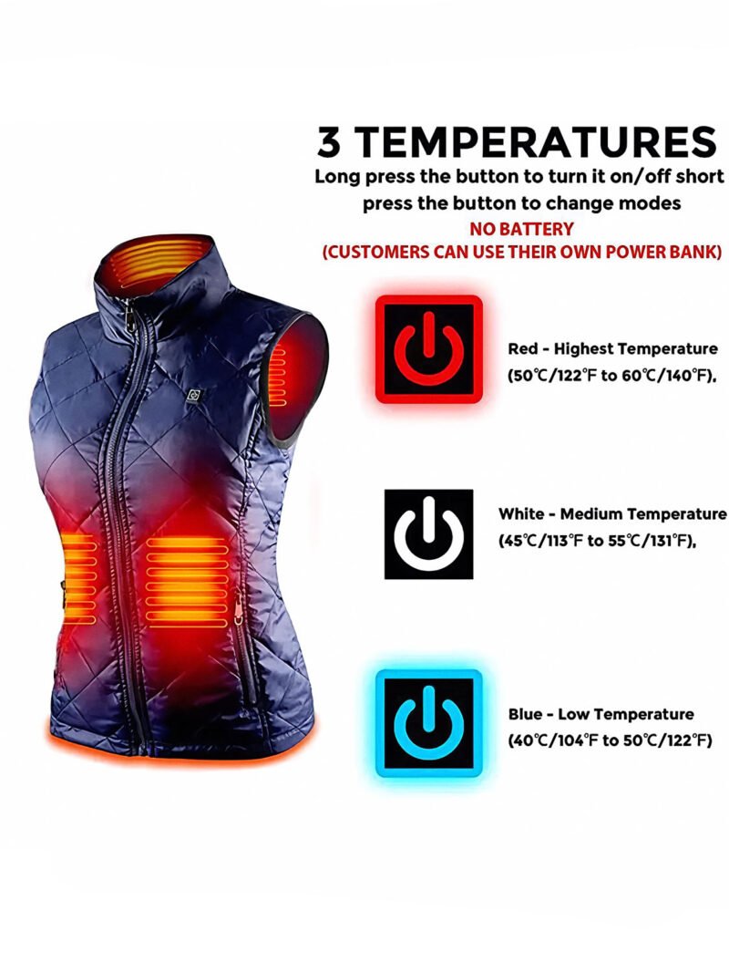 women's heated sleeveless down jacket