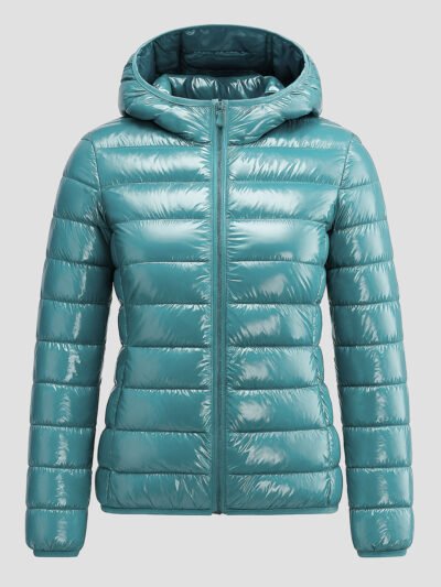 women's lightweight down jacket with hood