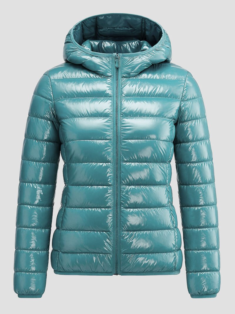 women's lightweight down jacket with hood