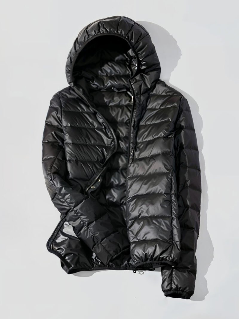 women's lightweight down jacket with hood