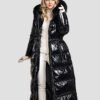 women's long shiny down jacket