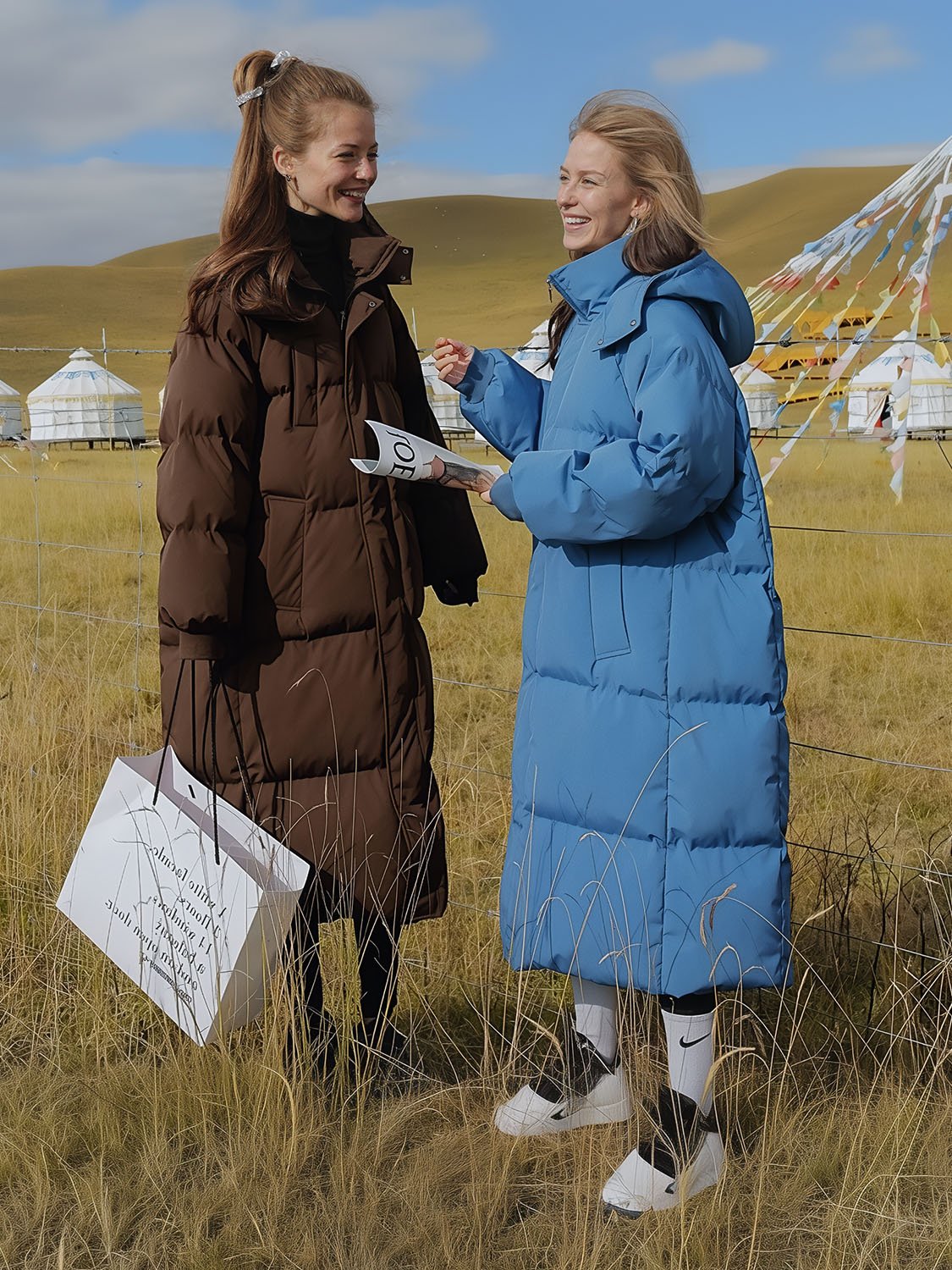 women's long warm down jacket
