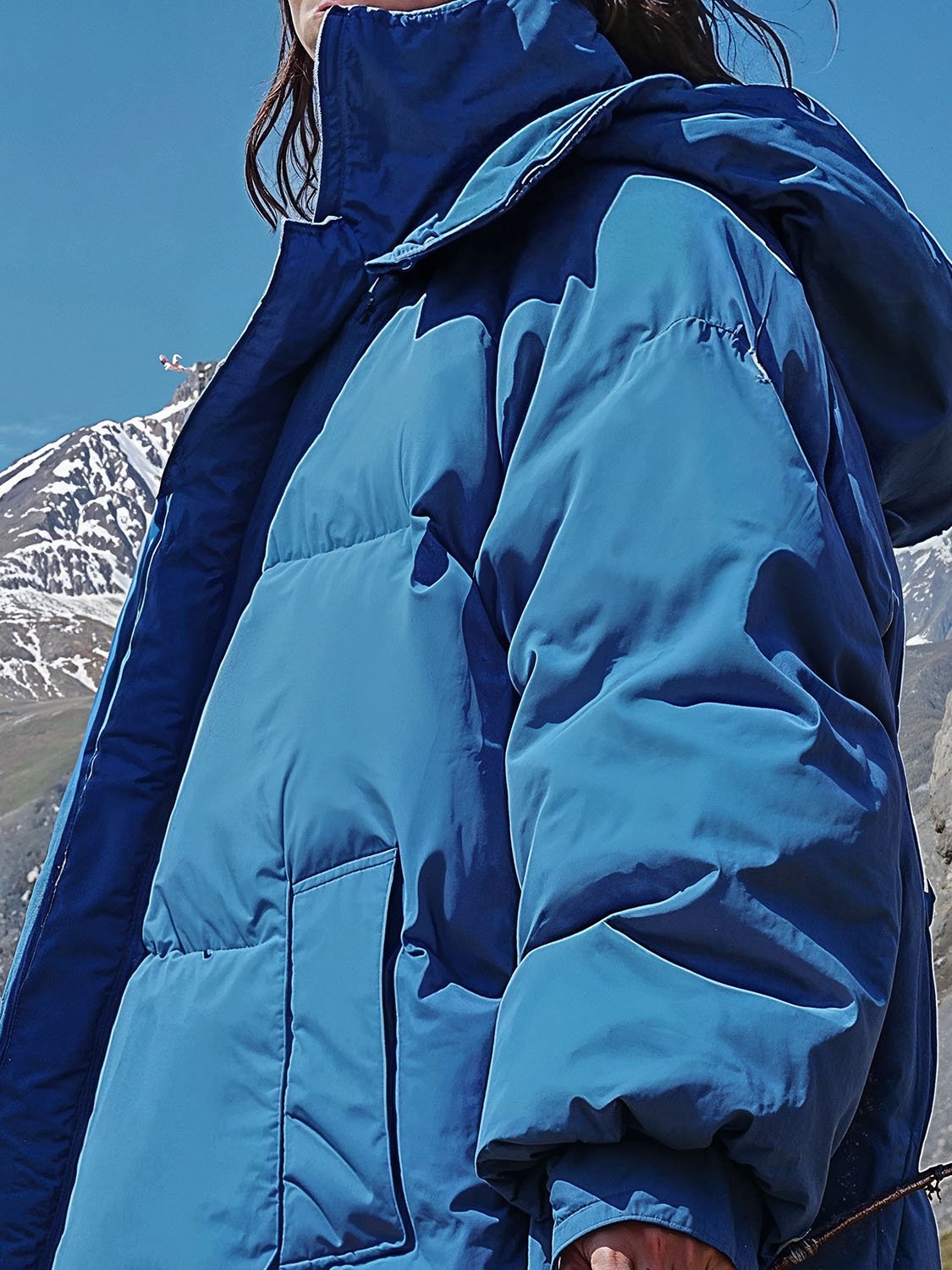 women's long warm down jacket