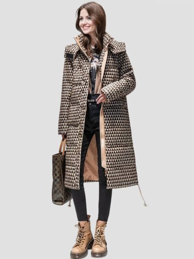 women's long waterproof down jacket