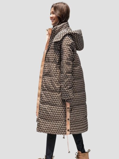 women's long waterproof down jacket