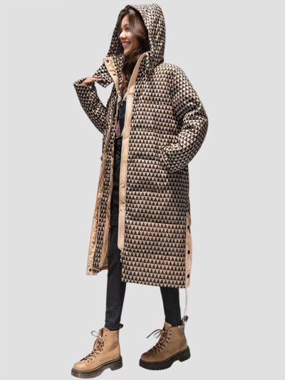 women's long waterproof down jacket