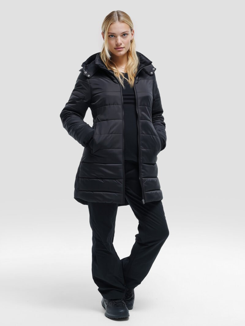 women's mid-length down jacket
