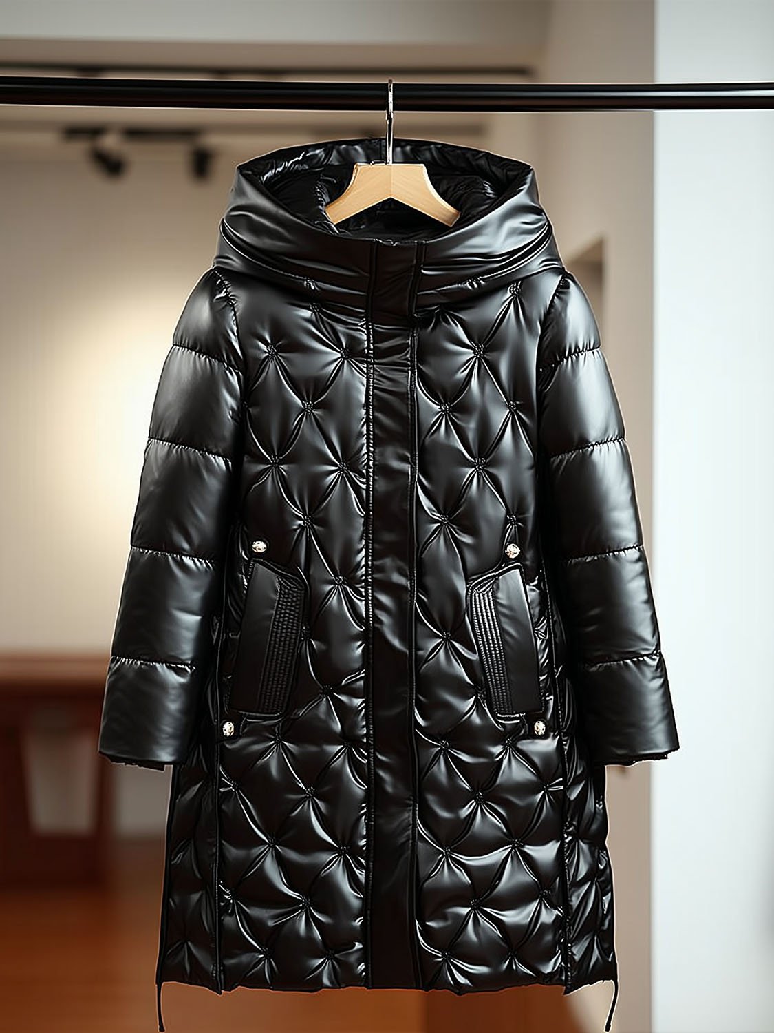 GALAXY – Doudoune matelassée brillante femme 7 womens shiny quilted down jacket 8