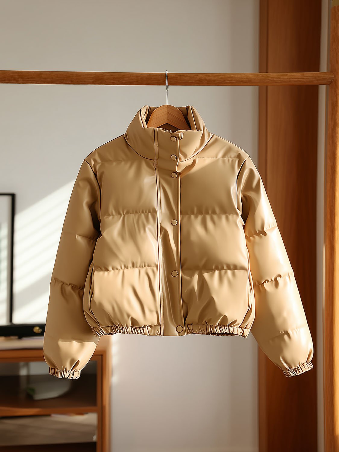 SIMILUX – Doudoune simili cuir femme 7 Womens faux leather down jacket 7