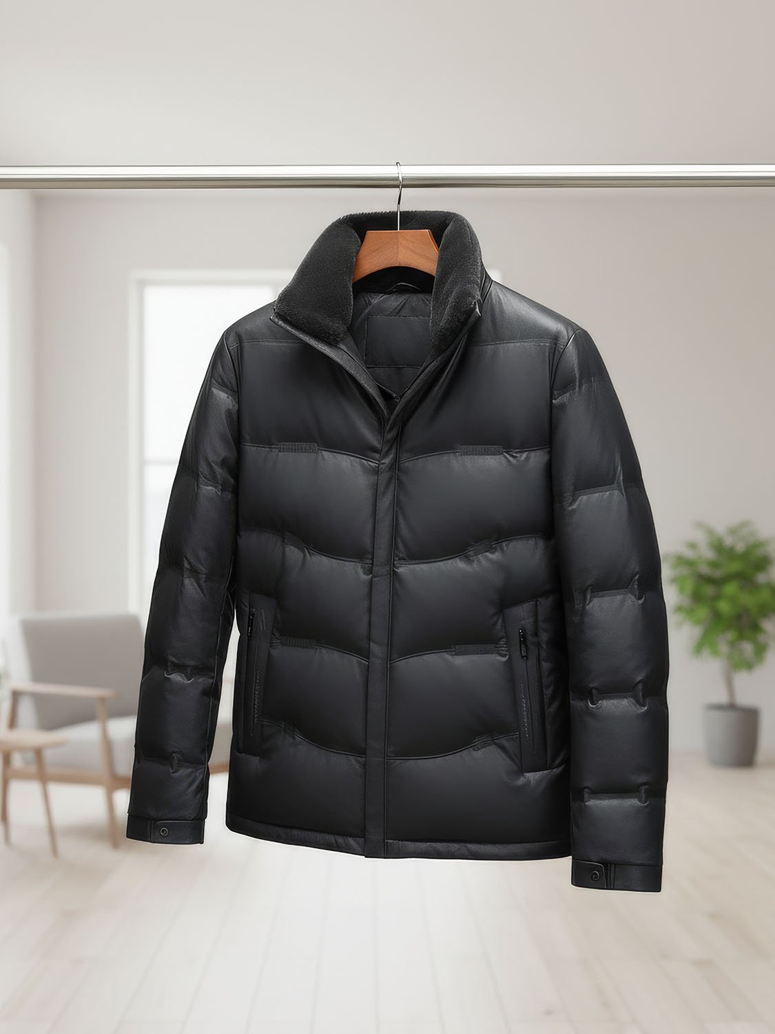 LÉONARD – Doudoune cuir homme luxe 7 luxury mens leather down jacket 9