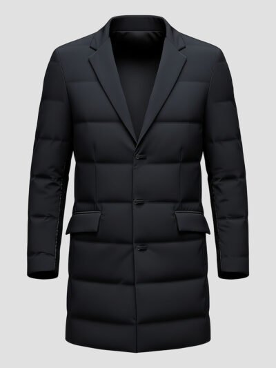 luxury men's long down jacket