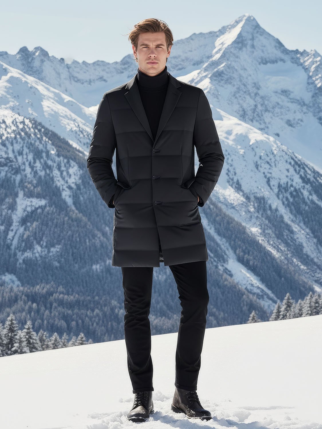 IMPERIAL – Doudoune longue luxe homme habillée 5 luxury men's long down jacket