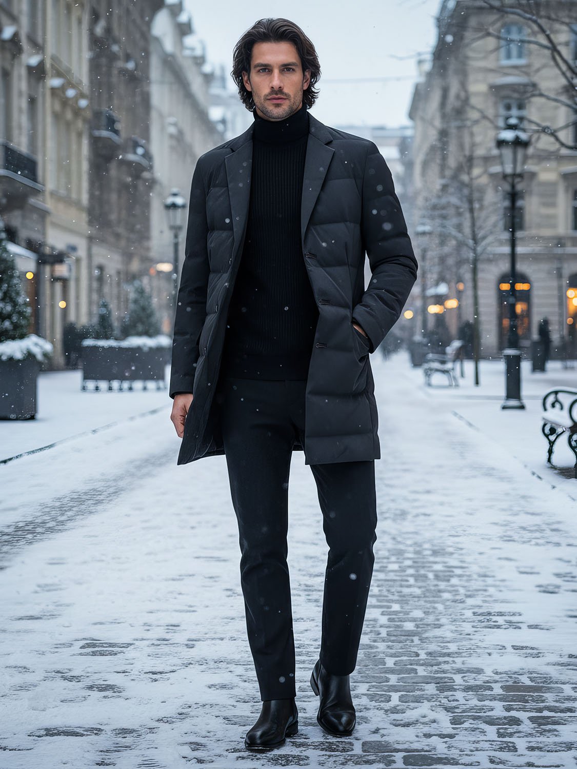 IMPERIAL – Doudoune longue luxe homme habillée 6 luxury mens long down jacket 6