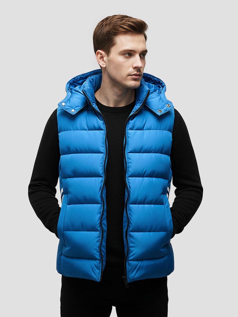 mens-blue-sport-sleeveless-down-jacket men's blue sport sleeveless down jacket