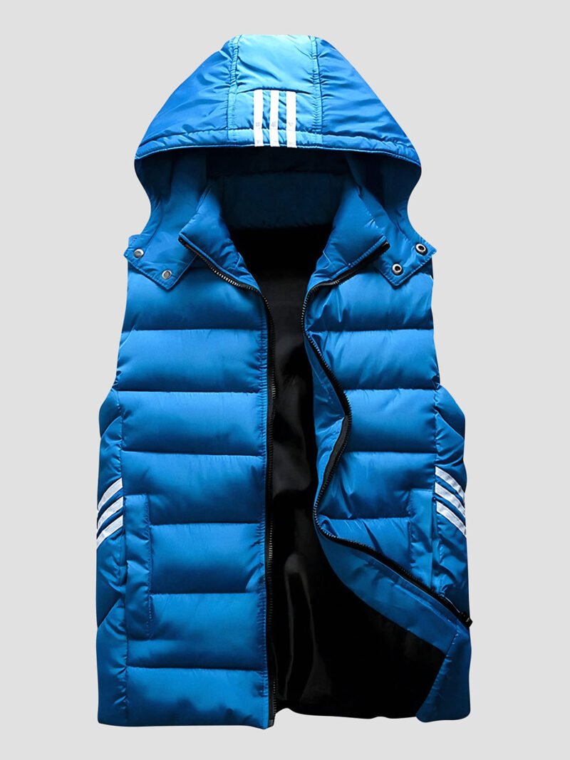 men's blue sport sleeveless down jacket