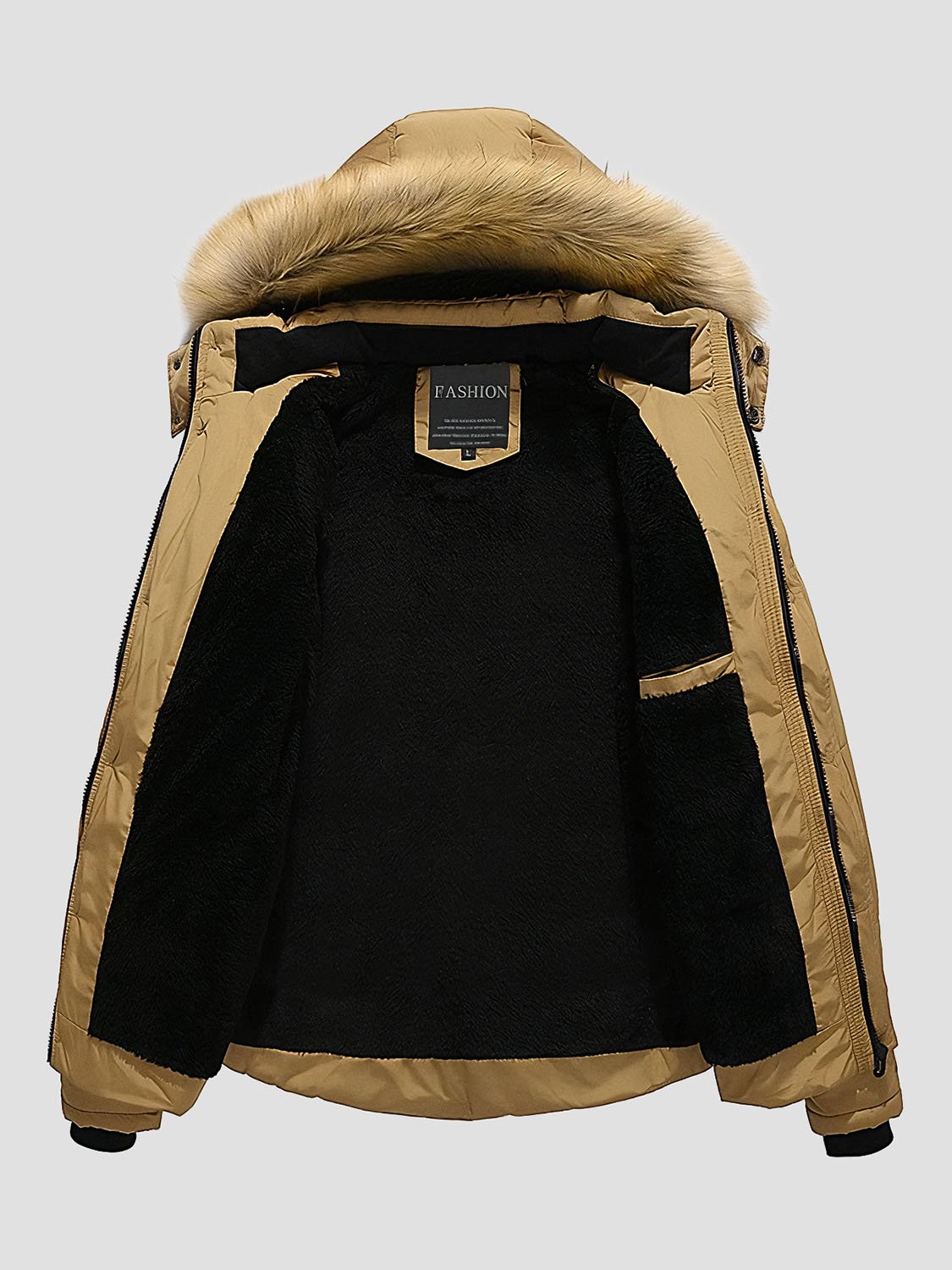 TERRAFUR – Doudoune marron homme fourrure 5 mens brown fur down jacket 4