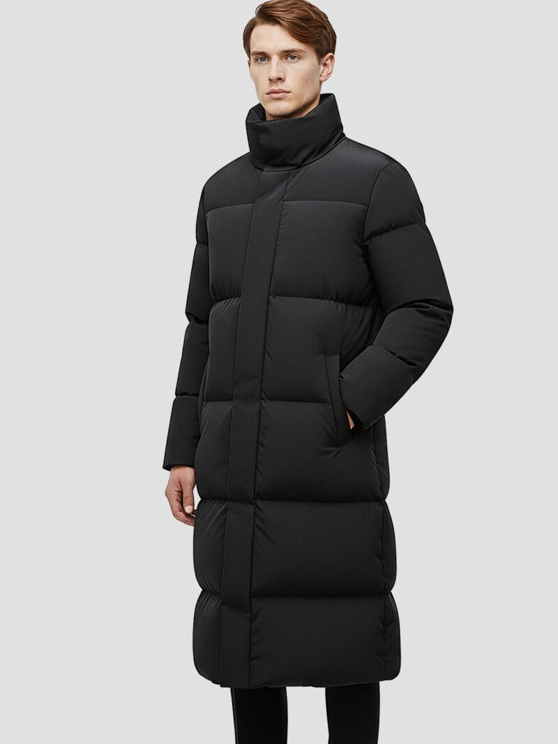 men's extra long down jacket